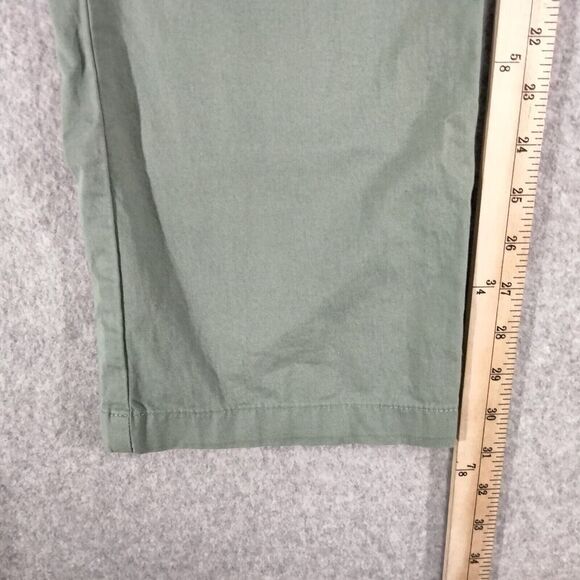 Marc Anthony Mens Size 33W x 31L Green Khanki Chino Flat Front Pants Workwear - Picture 4 of 11